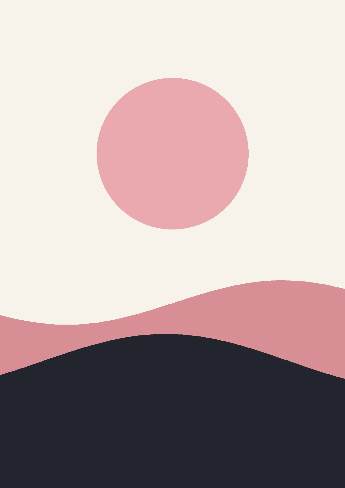 Pink Horizon — Abstract art print poster by VORAROSA