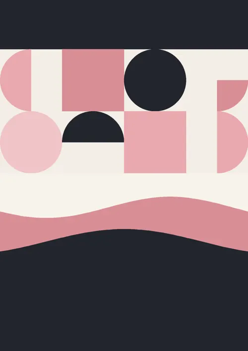 Bauhaus Tide — Bauhaus art print poster by VORAROSA
